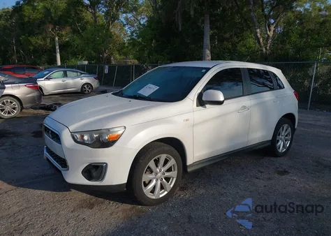 2014 Mitsubishi Outlander Sport Es from USA, damaged, VIN 4A4AP3AU2EE029585